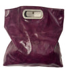 Sac Convertible & Pochette Rabattable Similicuir Prune Style Y2K — T. Medium