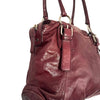 SAC À MAIN VINTAGE EN CUIR BORDEAUX - NANNINI