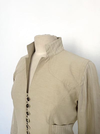 Veste vintage beige style officier – Taille 40