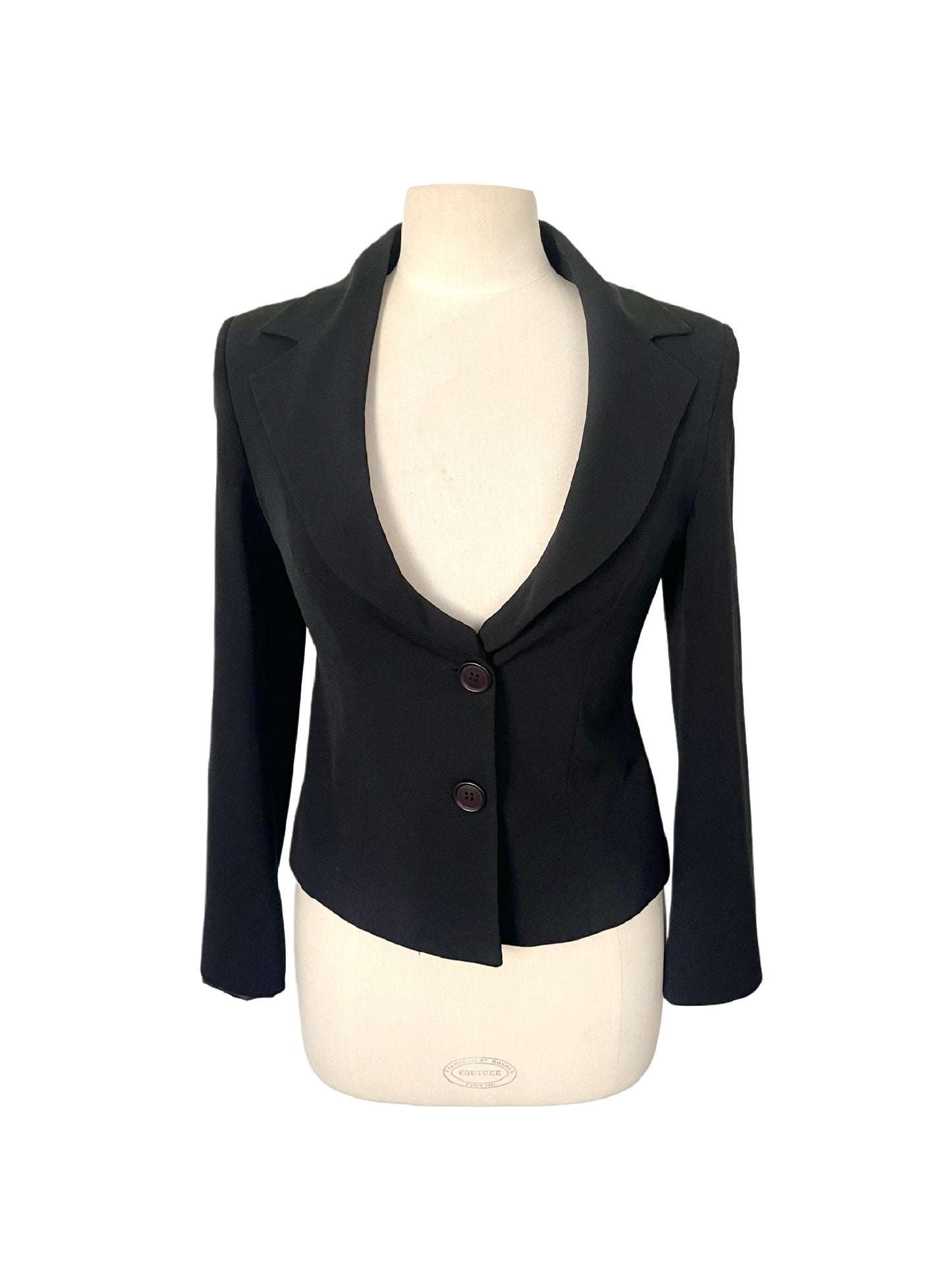 Veste Blazer Vintage 90s/Y2K - Coupe Cintrée & Col Plongeant - Made in Italy - Taille 40 (L)