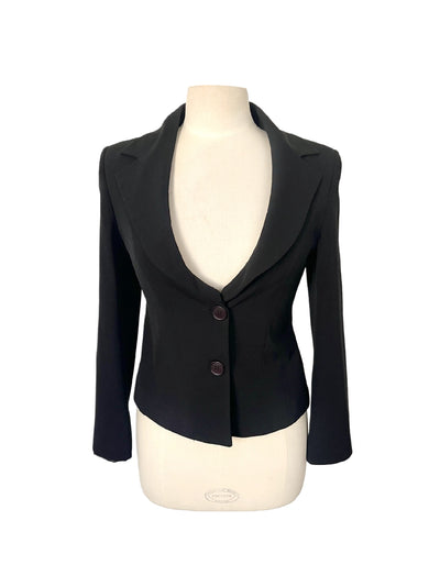Veste Blazer Vintage 90s/Y2K - Coupe Cintrée & Col Plongeant - Made in Italy - Taille 40 (L)