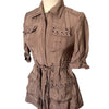 Chemisier Long Vintage Style Saharienne À Lacets — (Made In Italy) — Taille 36/38