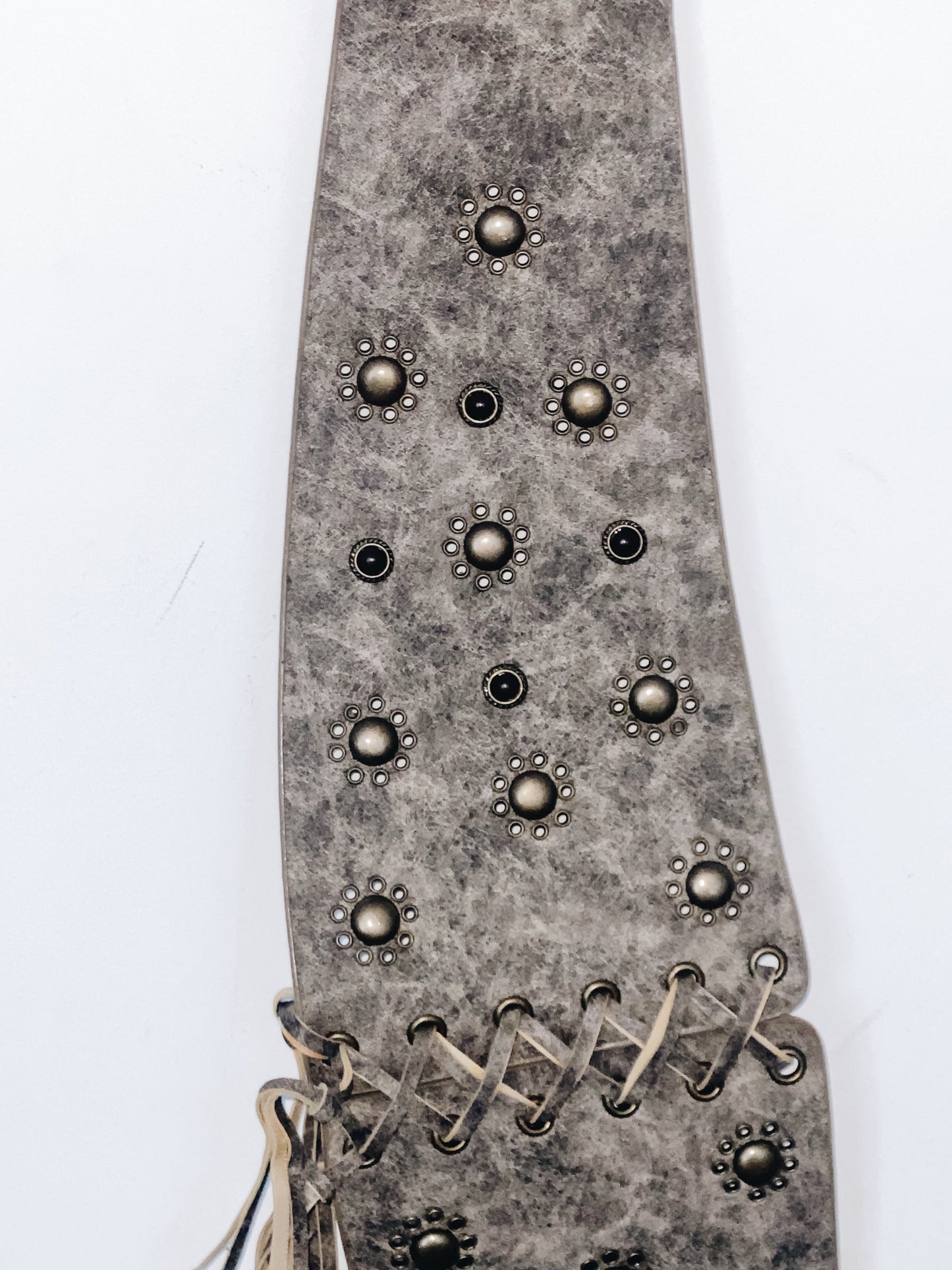 Ceinture corset grise indie chic