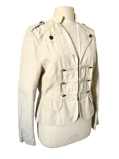 Veste Légère Vintage Style Officier Beige Écru — Taille 40/42