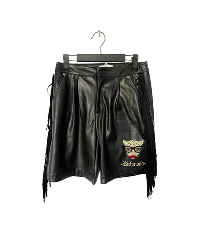 Short / bermuda vintage Richmond en similicuir avec franges – Taille 36