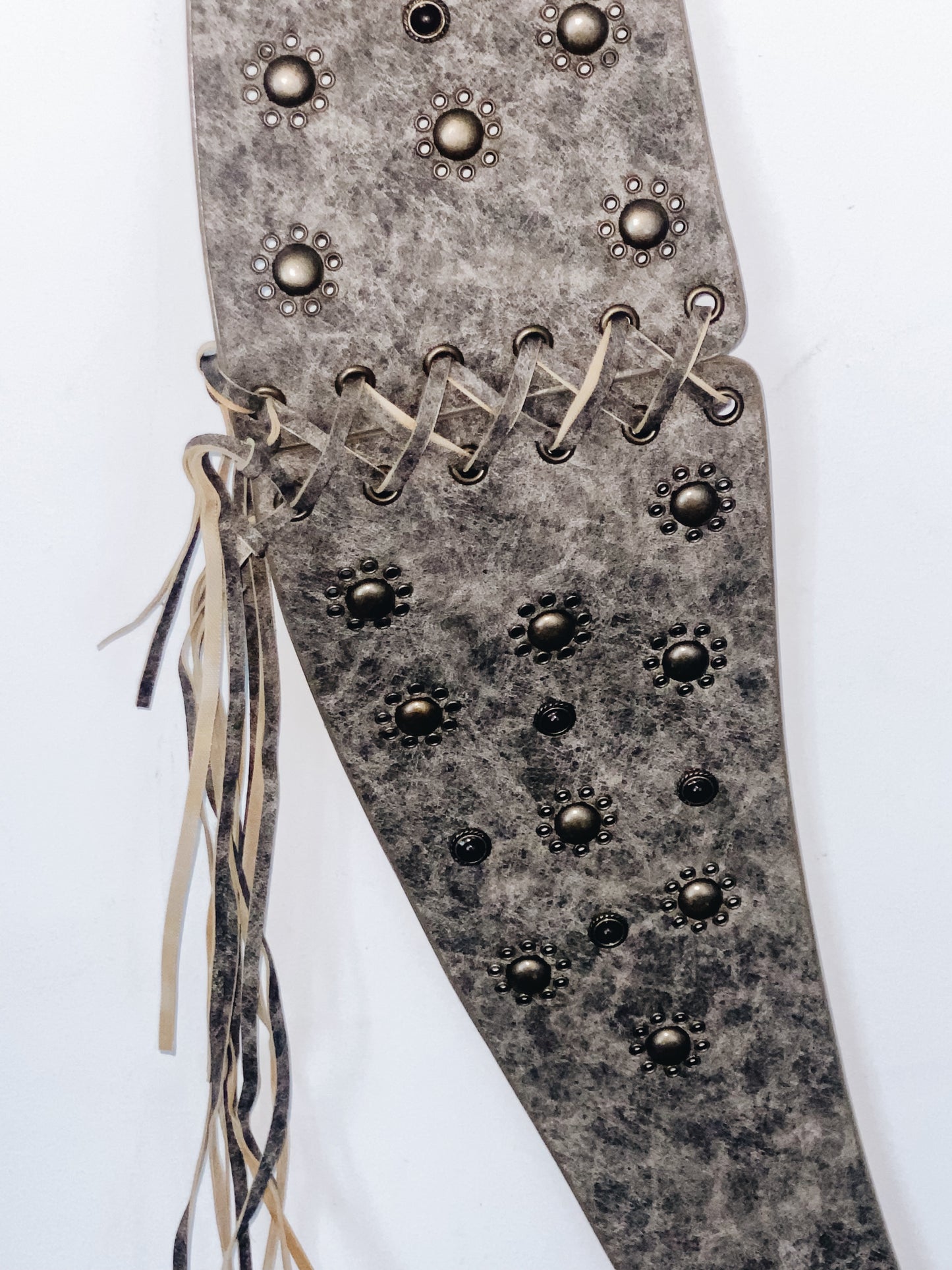 Ceinture corset grise indie chic