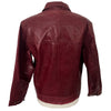 JAMIE – Veste vintage en cuir véritable bordeaux – Taille L