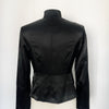 Veste habillée noire en satin avec crochets style corset – Made in Italy – Taille 38/40