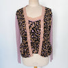 Twin-set parme / leopard ( top + gilet )