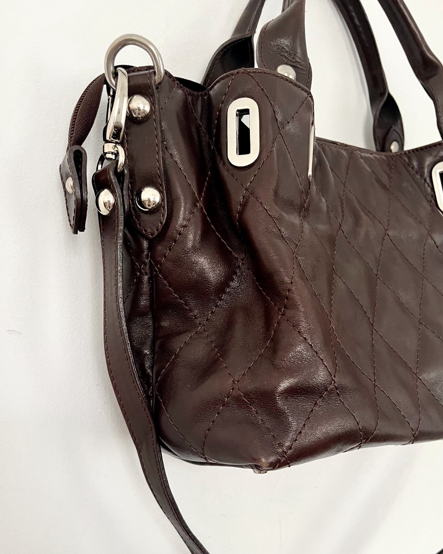 Sac à main en cuir véritable Medium