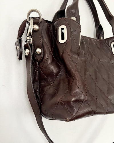 Sac à main en cuir véritable Medium