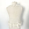 Top vintage fluide sans manches à volants écru – Taille M