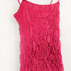 Robe smocks asymétrique fushia