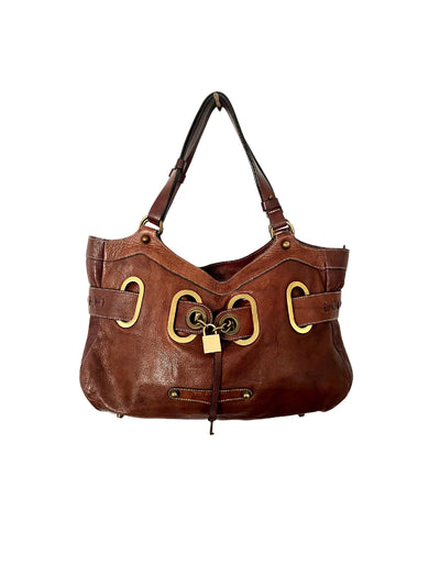 Sac à main vintage en cuir marron – Style boho chic