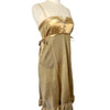 Robe babydoll vintage en lurex doré & satin — (Made in Italy) — taille 36/38