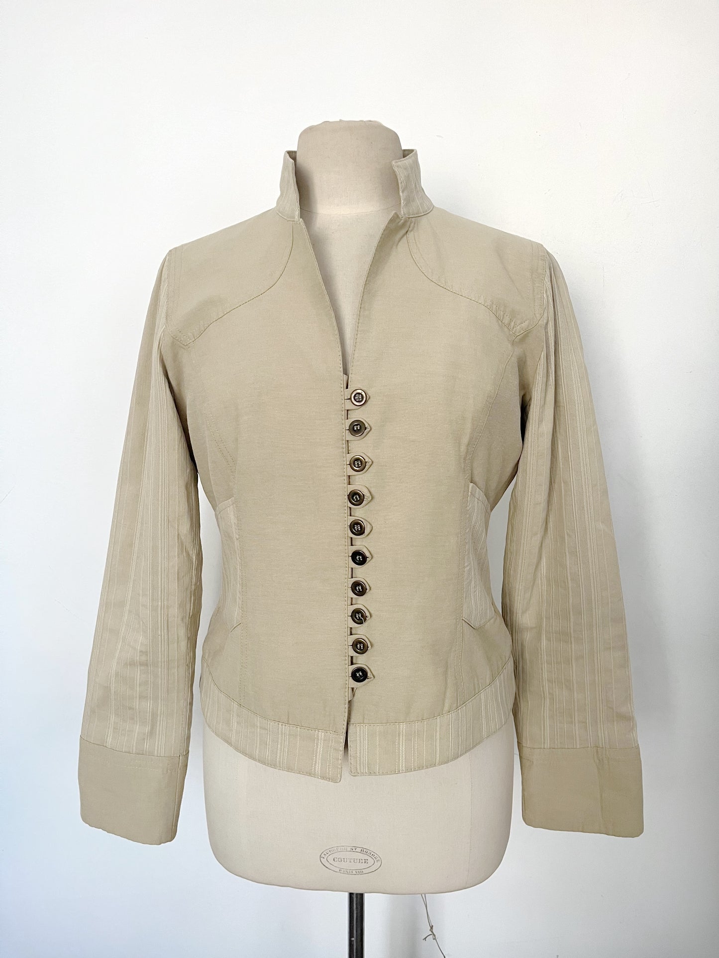 Veste vintage beige style officier – Taille 40