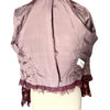 Veste Courte Satin Violet Style Whimsigoth & Détails Effilochés — T. 38 (M) — Made in Italy