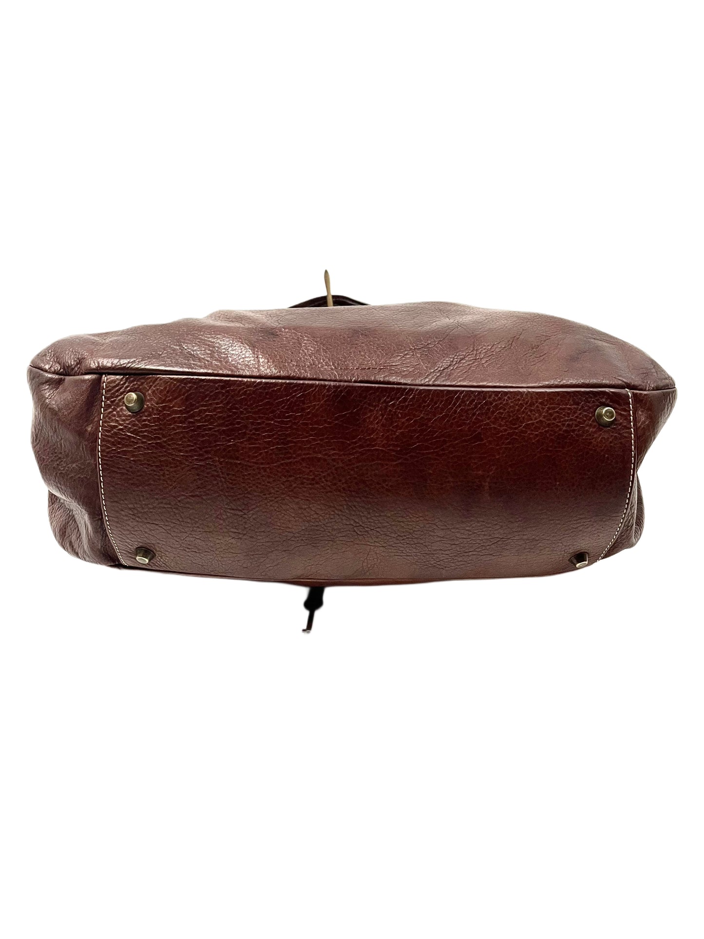 Sac à main vintage en cuir marron – Style boho chic
