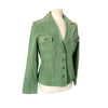 Veste vintage en cuir véritable vert clair – Taille 40