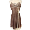 Robe midi vintage en tulle & biais froncés — (made in italy) — taille 36