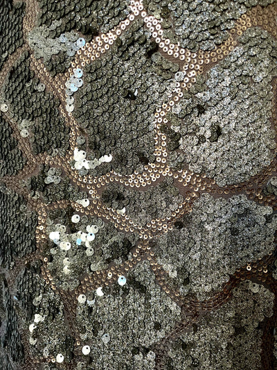 Jupe crayon vintage à sequins motif léopard — (Made in Italy) — taille 38