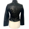 Tony – Veste vintage biker en cuir véritable noir, taille 36