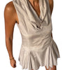 Robe Courte Col Bénitier Iridescente Coton & Soie — T. 38 (M) — Made in Belgium