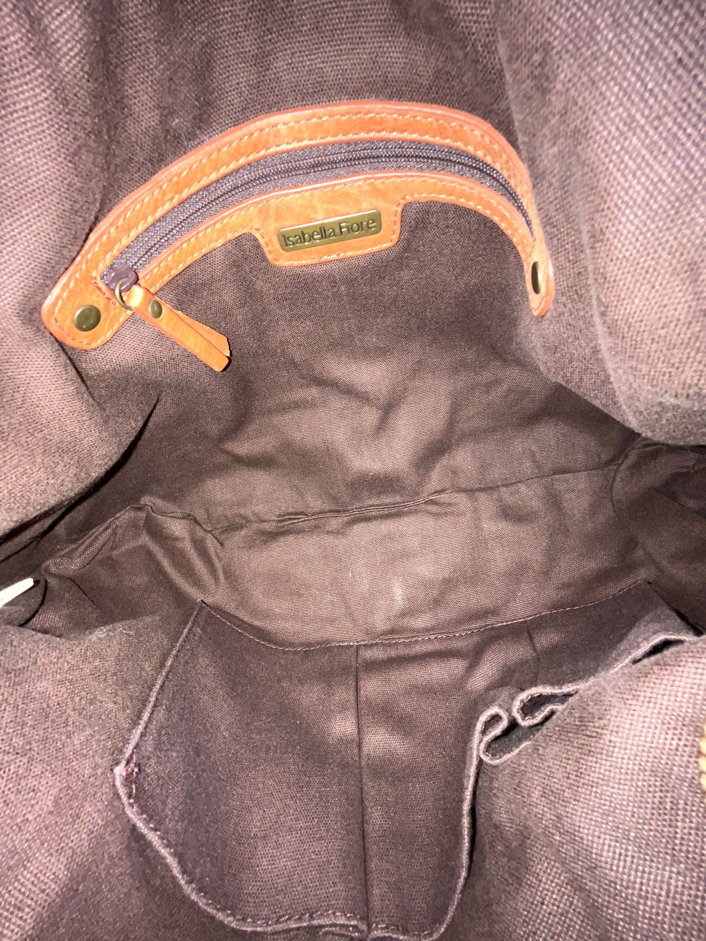 SAC HOBO VINTAGE EN CUIR TRAVAILLÉ - ISABELLA FIORE ( MODÈLE RARE )
