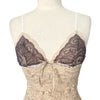 Top Lingerie Dentelle Bicolore Vintage Y2K - Fines Bretelles - Taille 38/40 (M/L)