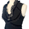 Robe Midi Asymétrique Style Whimsigoth Noir & Soie à Pois — T. 36