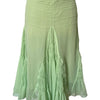 Jupe Midi Taille Basse à Fronces — 40 FR (L) — Vert Pastel Fluo — Style Y2K / Fairycore