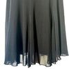 Jupe Mi-Longue Mesh Noir à Volants - Made in Italy - Taille 38 à 44