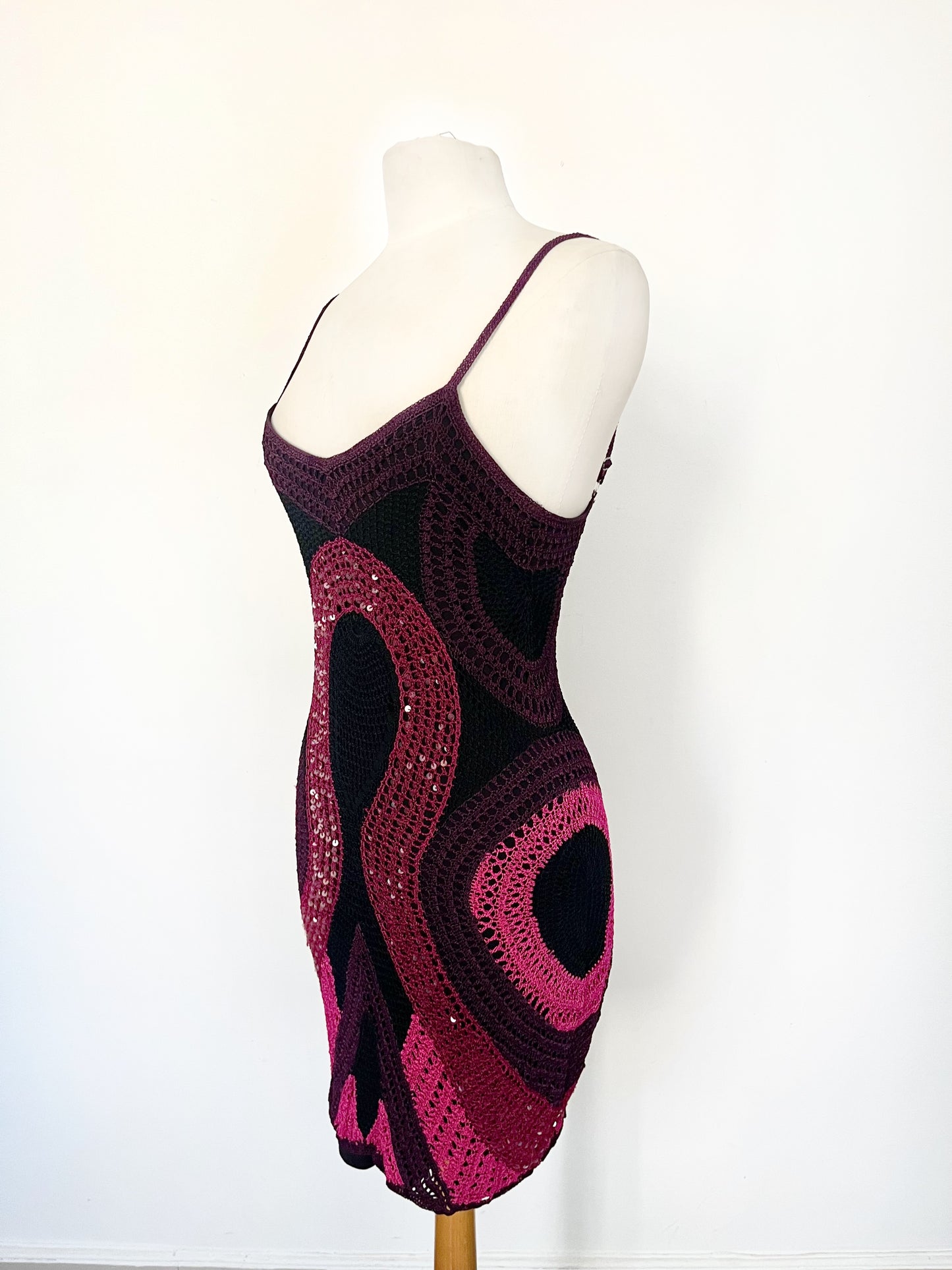 Robe estivale mi-longue en crochet doublé – Taille 38