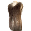 Gilet long sans manches fausse fourrure marron dégradé - 38/M