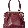 SAC À MAIN VINTAGE EN CUIR BORDEAUX - NANNINI