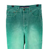 Jean Taille Haute à Effet Dégradé Turquoise — taille 38/40 — Pièce Vintage d'Italie