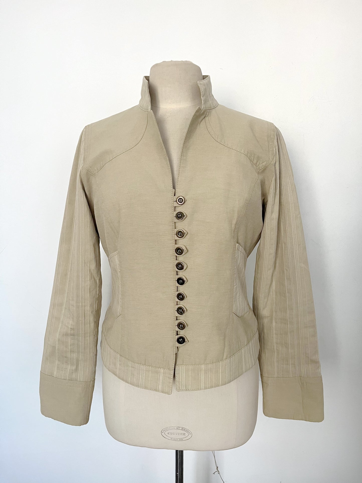 Veste vintage beige style officier – Taille 40