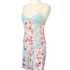 Ensemble Coordonné PINKO Esprit Lingerie en Soie & Dentelle Bleu Pastel — Top Caraco + Jupe Fleuries — taille 38/40 — Coquette / Boudoir Chic / Y2K
