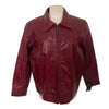 JAMIE – Veste vintage en cuir véritable bordeaux – Taille L