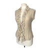 Top vintage sans manches beige taupe à volants – Taille 42