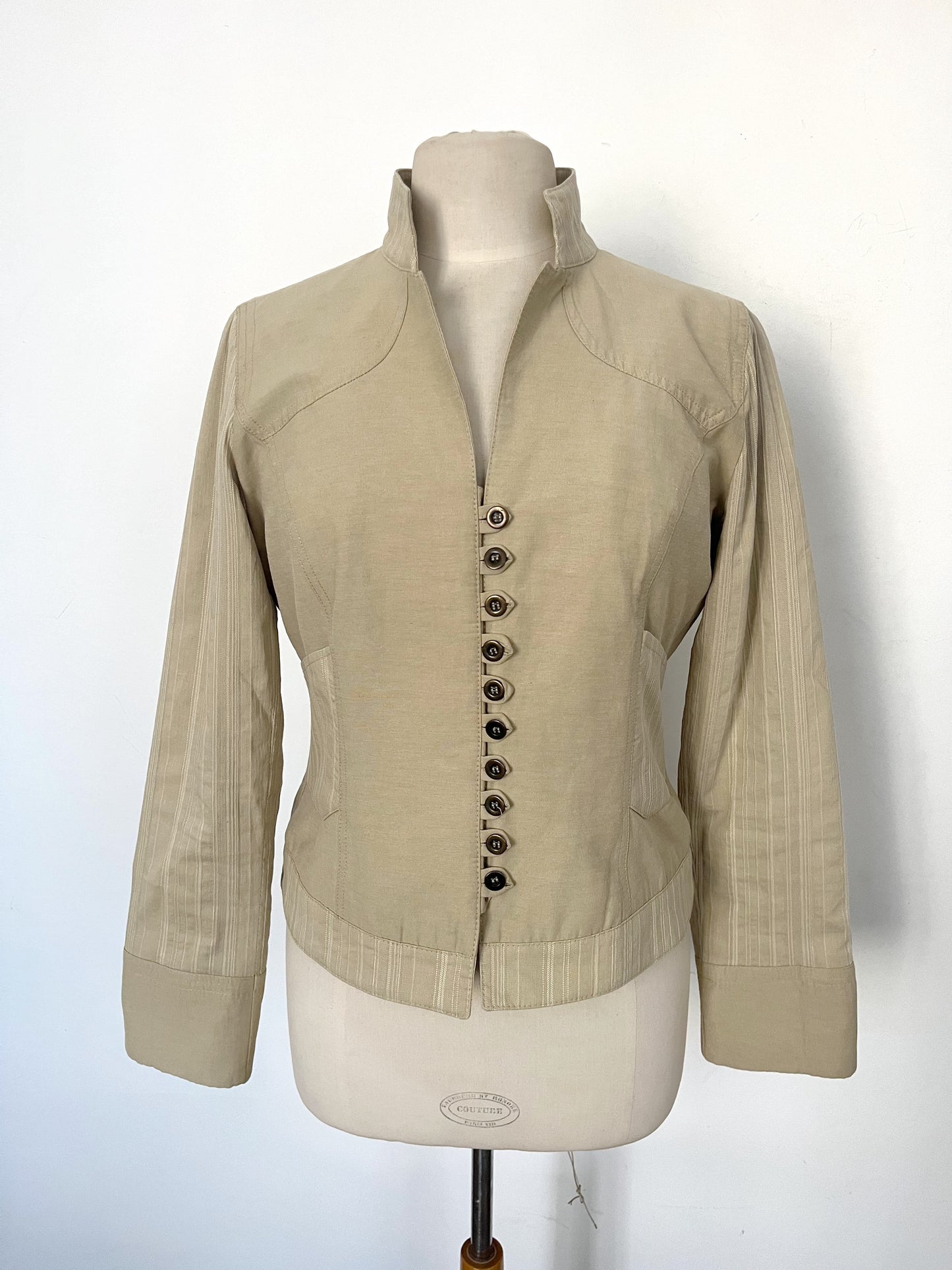 Veste vintage beige style officier – Taille 40