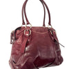 SAC À MAIN VINTAGE EN CUIR BORDEAUX - NANNINI