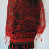 Cardigan boheme chic franges perlés
