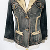 Veste blazer en jean et détails broderies perlés ( SOLD OUT )